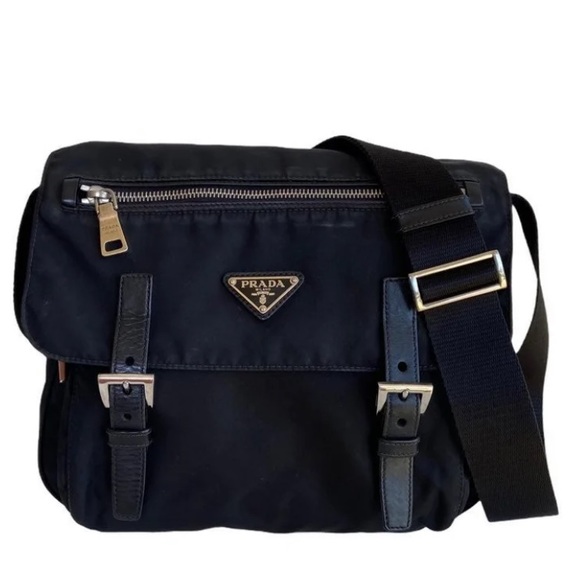 Prada Handbags - Prada Nylon Vela Messenger Crossbody Bag